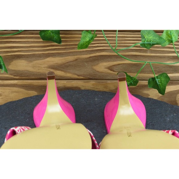 Anne Klein Sz 9 M Pink Slide Fabric Women Sandals - Picture 9 of 9